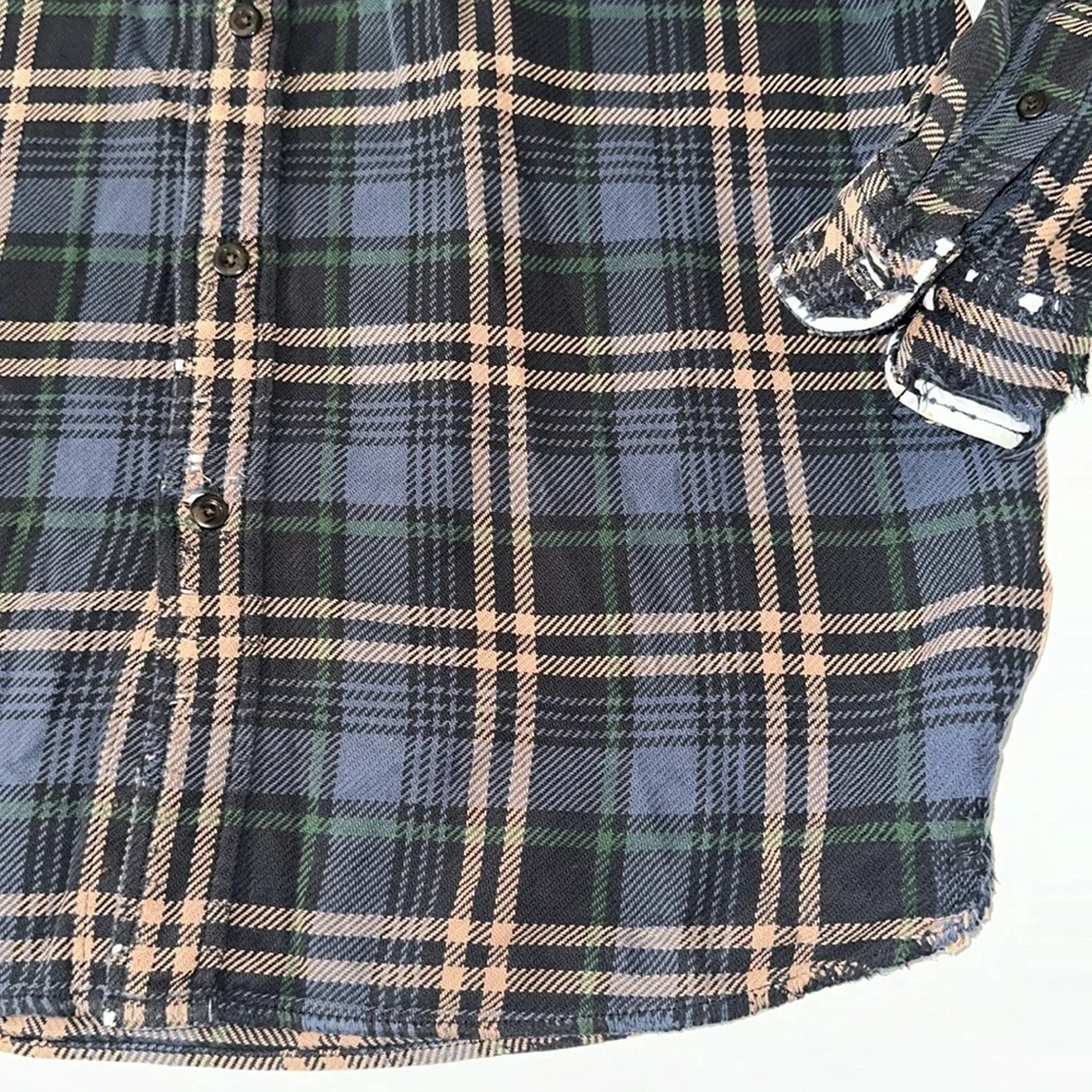 J CREW MENS DISTRESSED FLANNEL